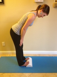 Try to lift the tailbone, keeping that little curve in the low back.